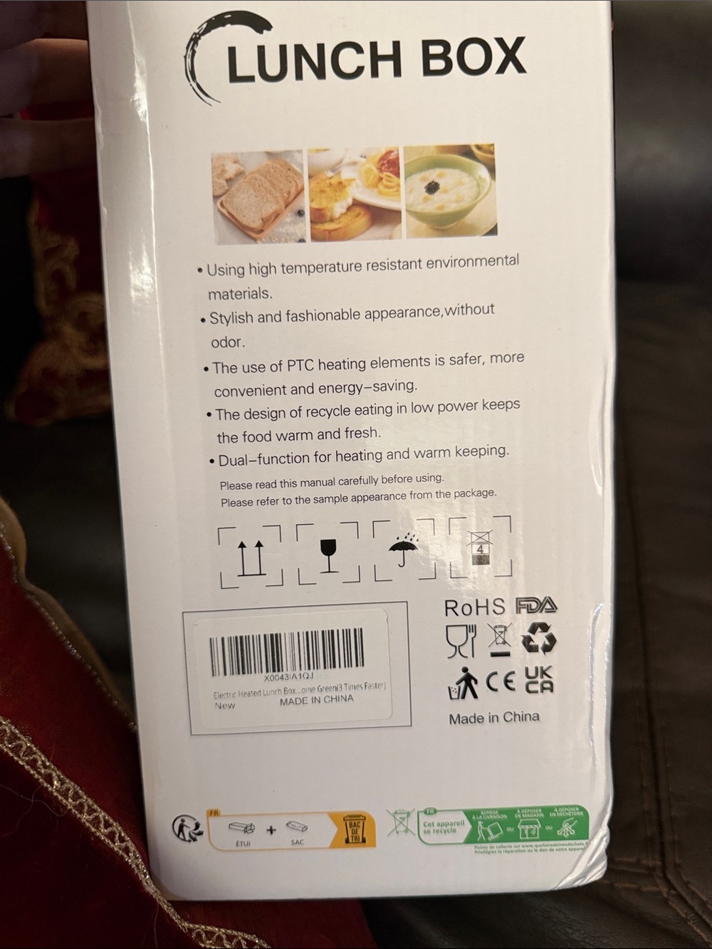 Electric Lunchbox - Portable White Heated Lunch Container - Picture 2 of 3